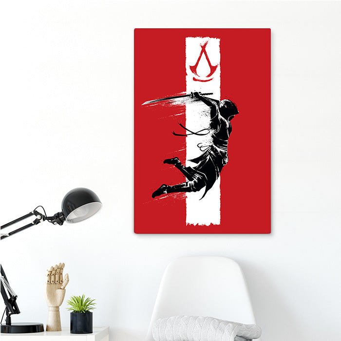 Naoe - Leap of death – Ink Style - Assassin's Creed art - Fine Art Print